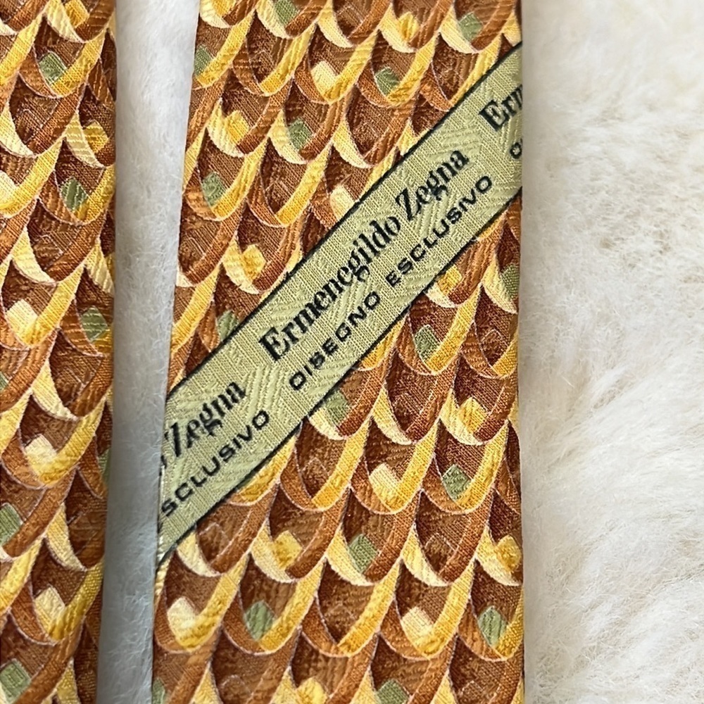 Ermengildo Zegna made in Italy silk tie exclusive design - Picture 8 of 11